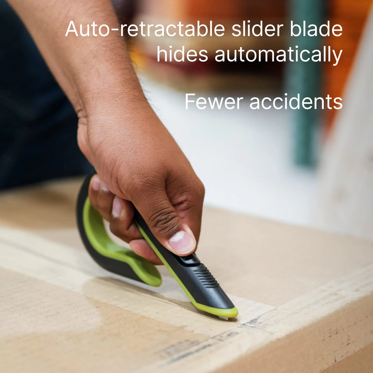 Slice Auto-Retract Box Cutter Utility Knife in Gray Green (10503) — product image 2