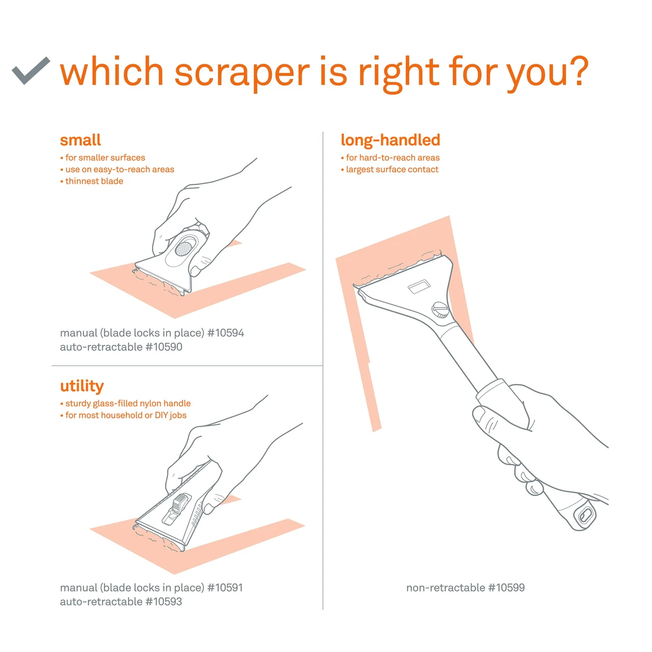 Slice Long Handled Ceramic Scraper, Never Rusts, Lasts 11x Longer (10599) — product image 2