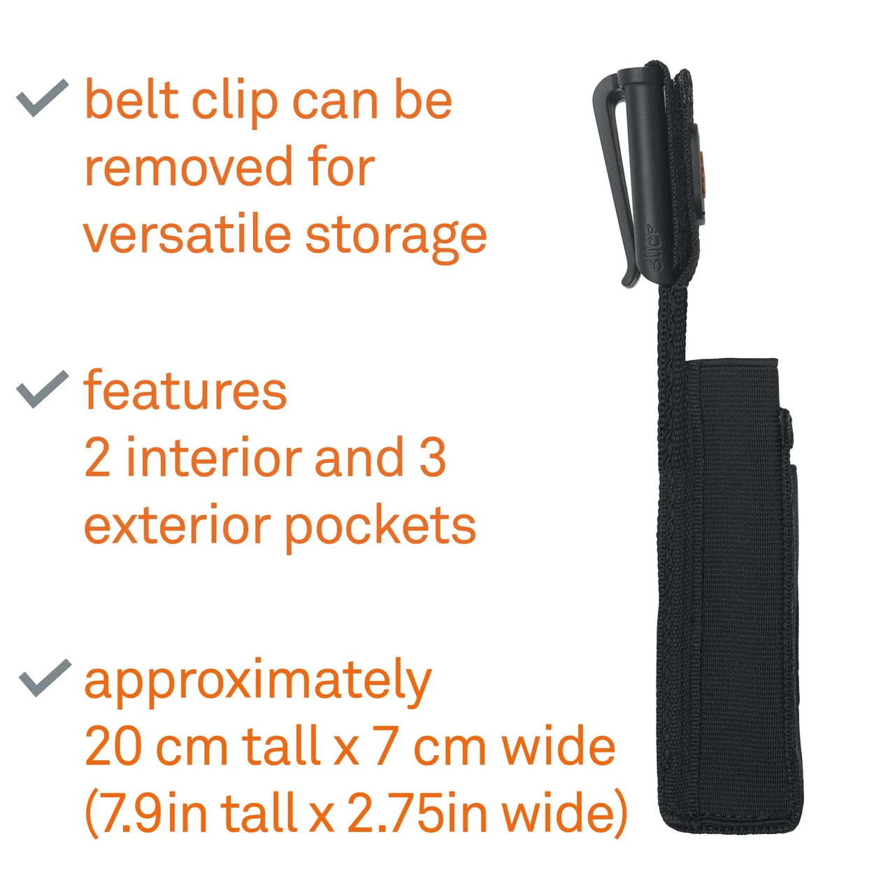 Slice Tool Holster with Removable Belt Clip for Various Tools (10516) — product image 5