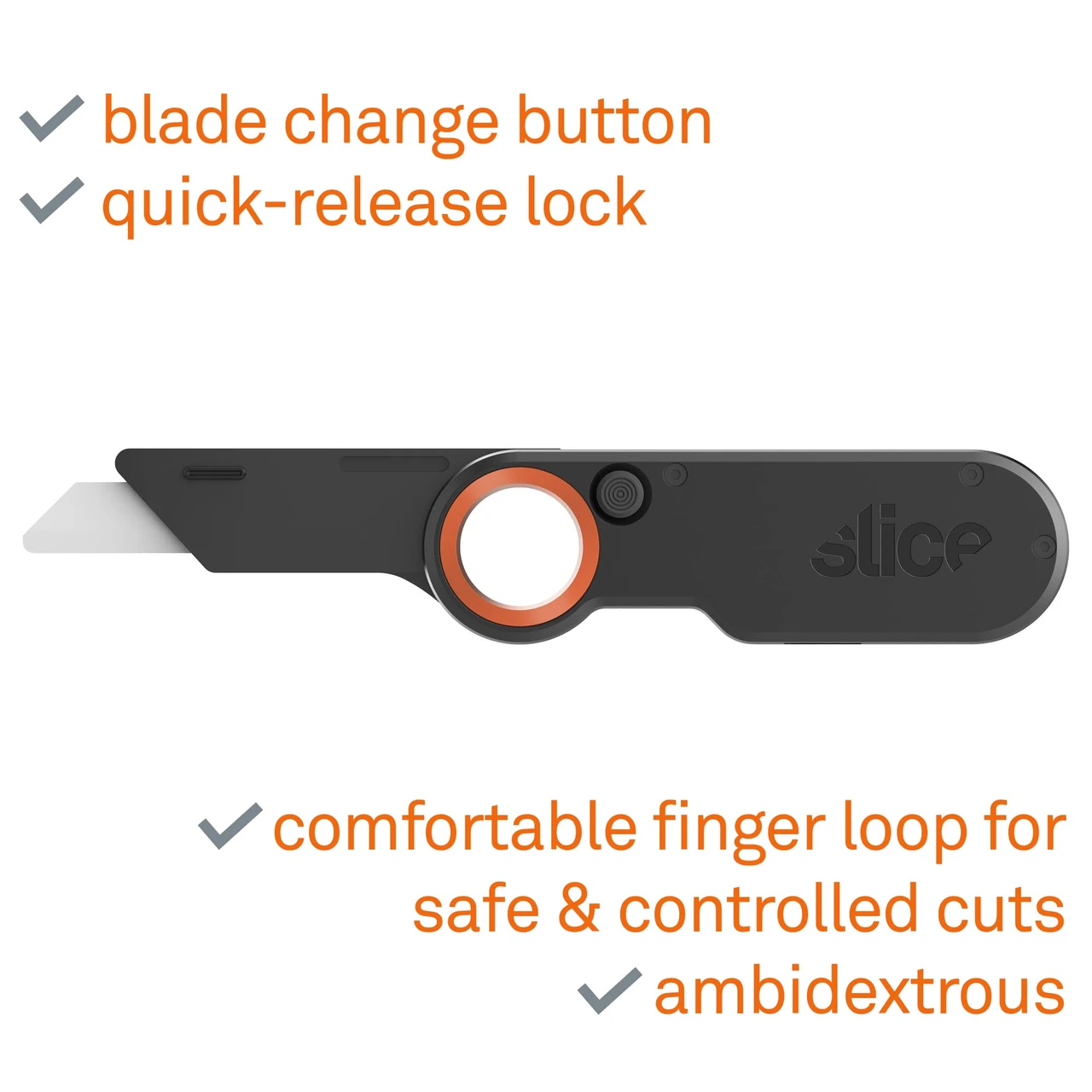 Slice Utility Knife with Finger Loop Grip, Finger Friendly Cutter (10562) — product image 5