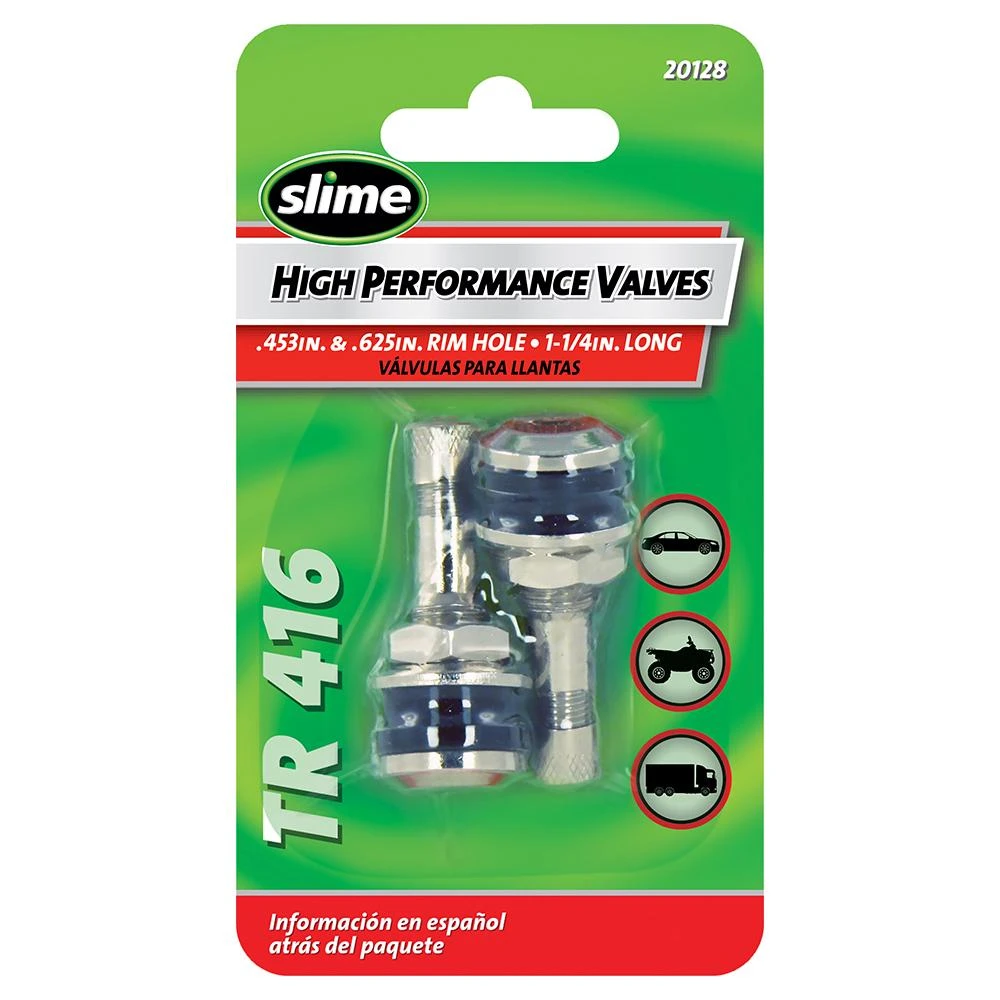 Slime Chrome High Performance Tire Valve Stems 1-1/4" TR 416 (20128) — product image 2