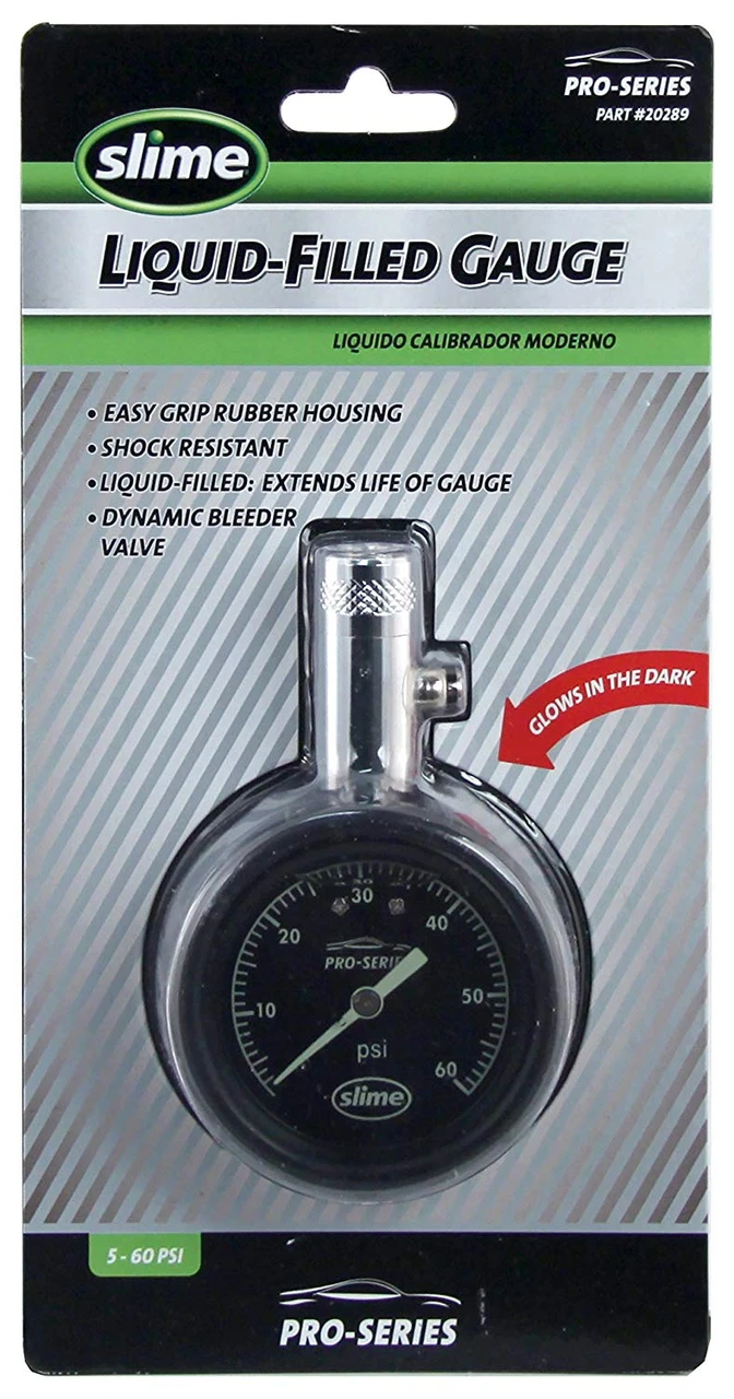 Slime Pro Series Liquid-Filled Dial Gauge 0-60 PSI (20289) — product image 2