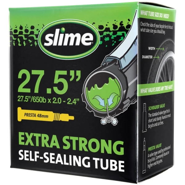 Slime Extra Strong Self-Sealing Bicycle Tube 27.5" x 2.0-2.40" Presta (30076)