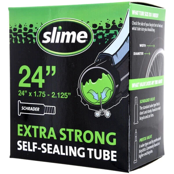 Slime Extra Strong Self-Sealing Bicycle Tube 24" x 1.75-2.125" Schrader (30047)