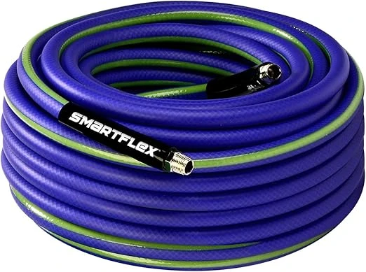 SmartFlex coiled blue-purple hose with branded black end grips