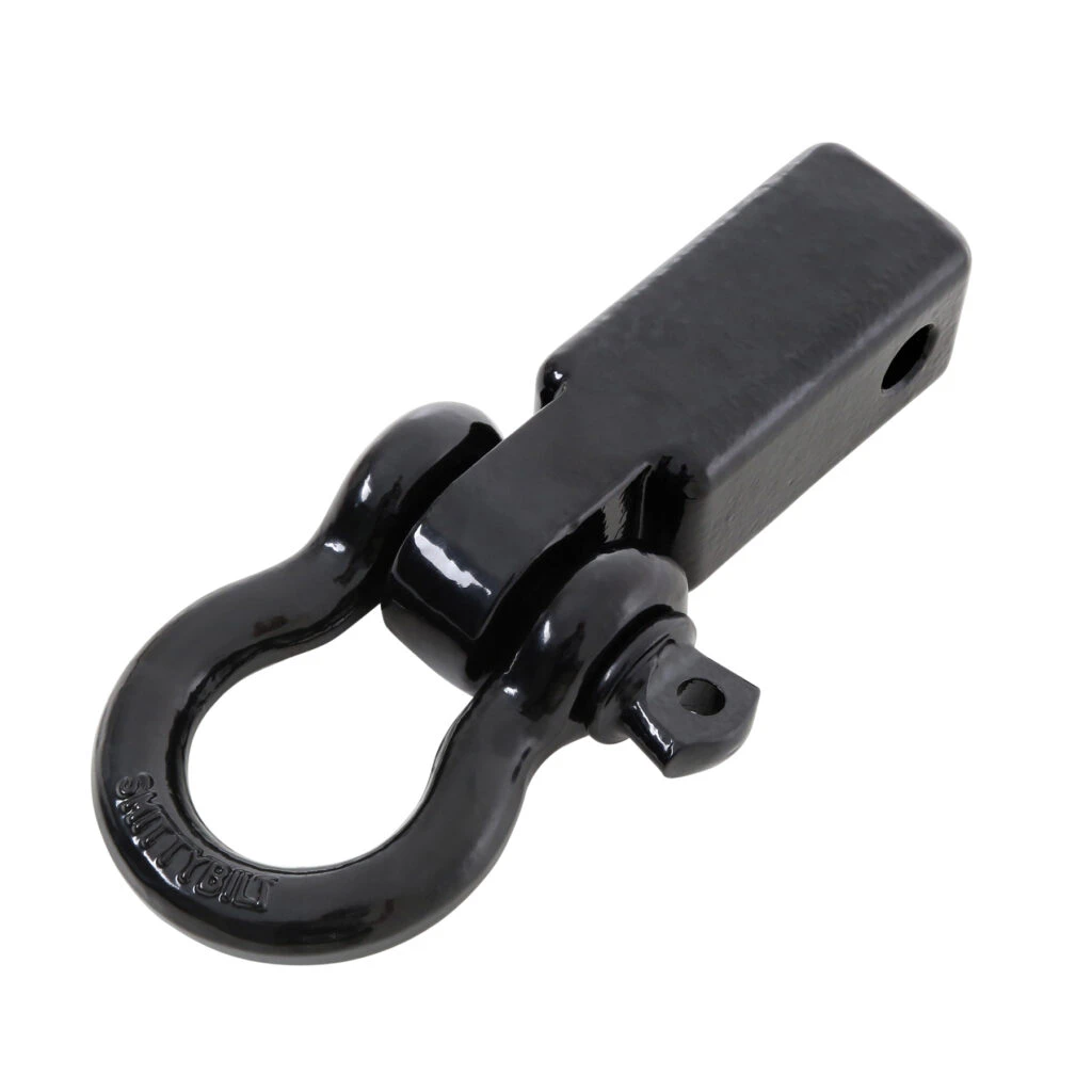 Smittybilt 2" Receiver Mounted D-Ring Shackle, 3/4" 4.75 Ton, Black (SMB29312B)