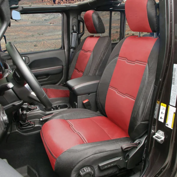 Smittybilt 20C Gladiator JT Gen2 Neoprene Seat Cover Red/Black (SMB578130)