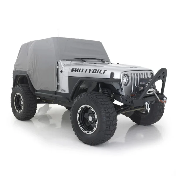 Smittybilt 92-06 Wrangler YJ/TJ Water-Resistant Cab Cover w/ Door Flaps - Gray (SMB1061)