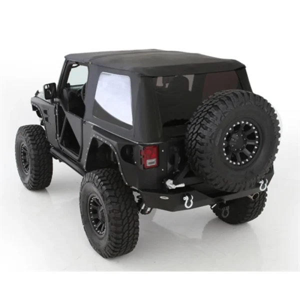 Smittybilt Bowless Combo Top w/Tinted Windows for 07-18 Wrangler JK 2DR - Black Diamond (SMB9073235)