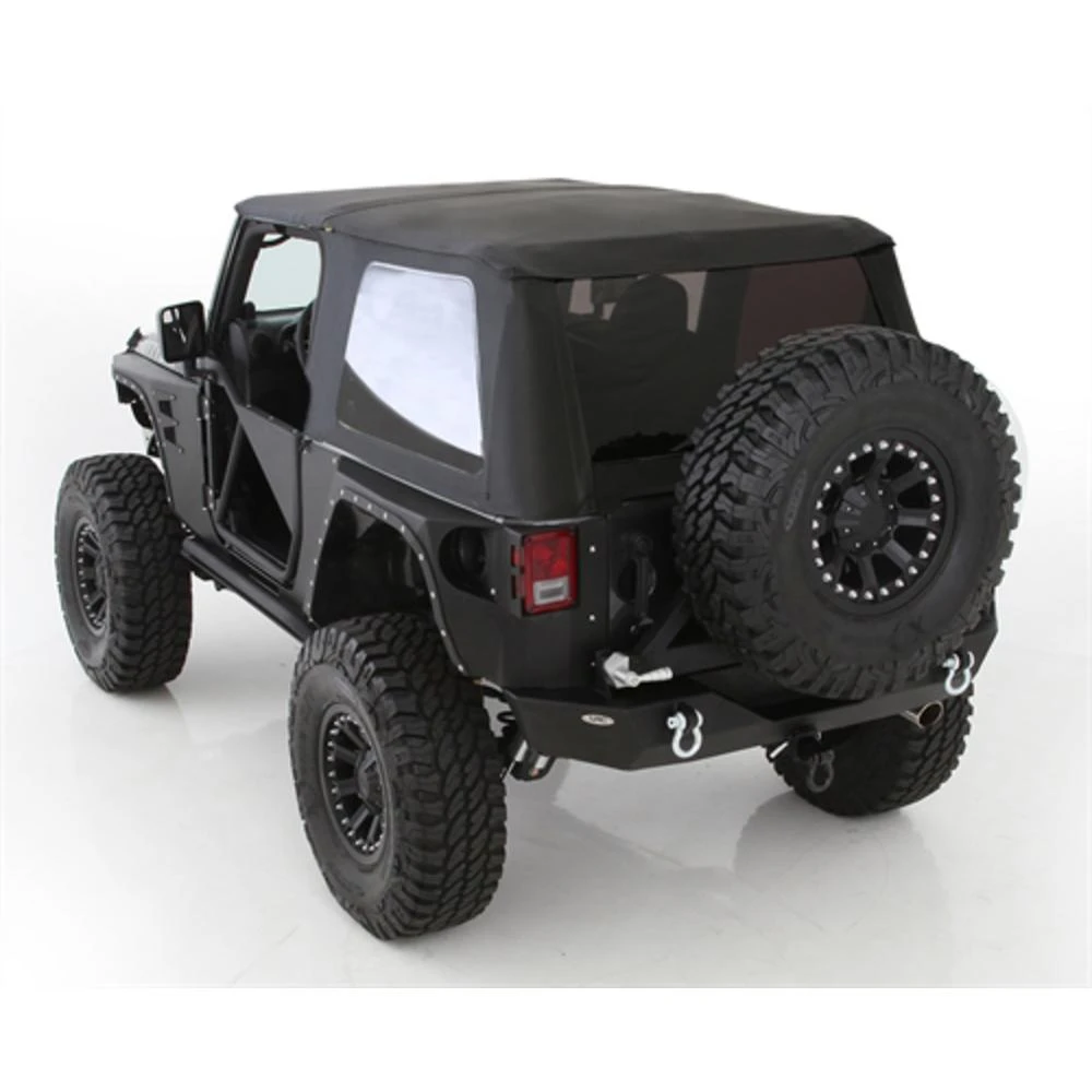 Smittybilt Bowless Combo Top w/Tinted Windows for 07-18 Wrangler JK 2DR - Black Diamond (SMB9073235)