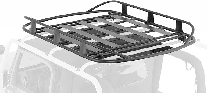 Smittybilt SRC Roof Rack for Jeep Wrangler JL 4-Door, Black (SMB77717-02)