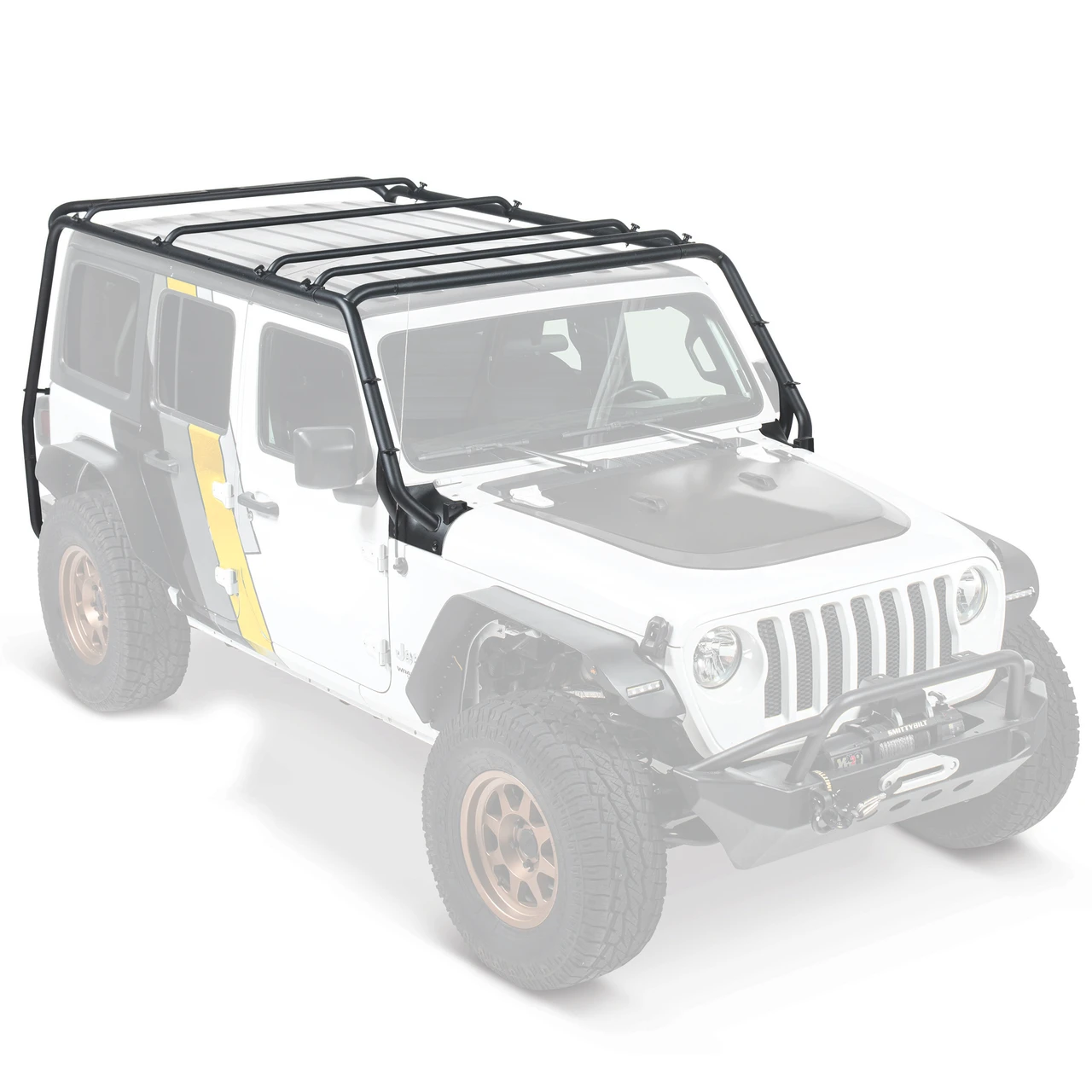 Smittybilt SRC Roof Rack JL 4-Door Textured Black (SMB77717-01)