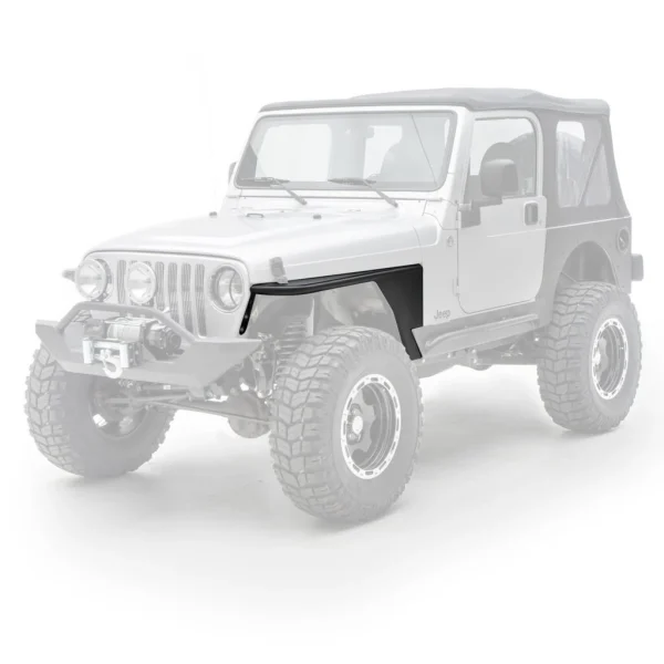Smittybilt XRC Armor Front Tube Fenders for 97-06 Wrangler TJ/LJ 2DR - Black (SMB76872)
