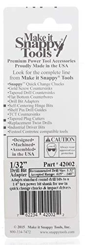 Snappy Tools 1/32 Inch Quick Change Drill Bit Adapter (42002) — product image 3