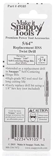 Snappy Tools 5/64" Hinge Bit Replacement Bit (49105) — product image 3