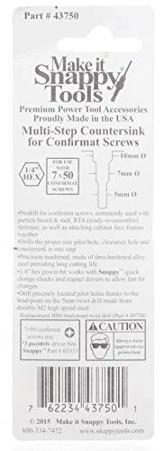 Snappy Tools Confirmat Screw Two-Piece Drill Bit 7X 50Mm (43750) — product image 5