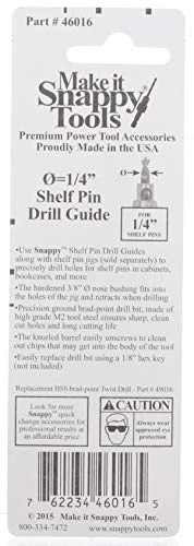 Snappy Tools Shelf Pin Drill Bit, 1/4" (46016) — product image 4