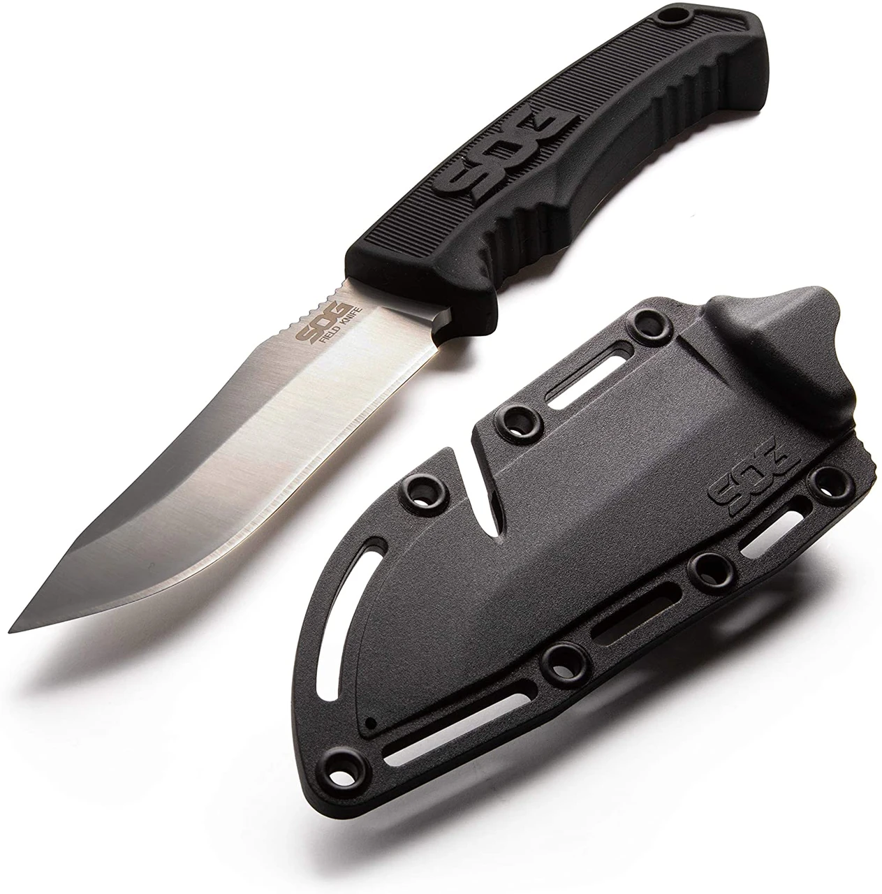 SOG Field Knife Fixed 4" Satin Plain Blade Thermoplastic Handles (SOG-FK1001-CP)
