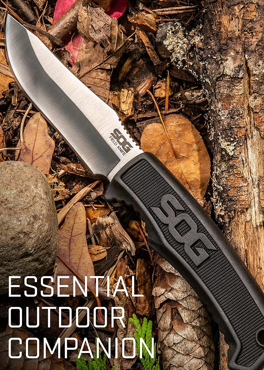 SOG Field Knife Fixed 4" Satin Plain Blade Thermoplastic Handles (SOG-FK1001-CP) — product image 3