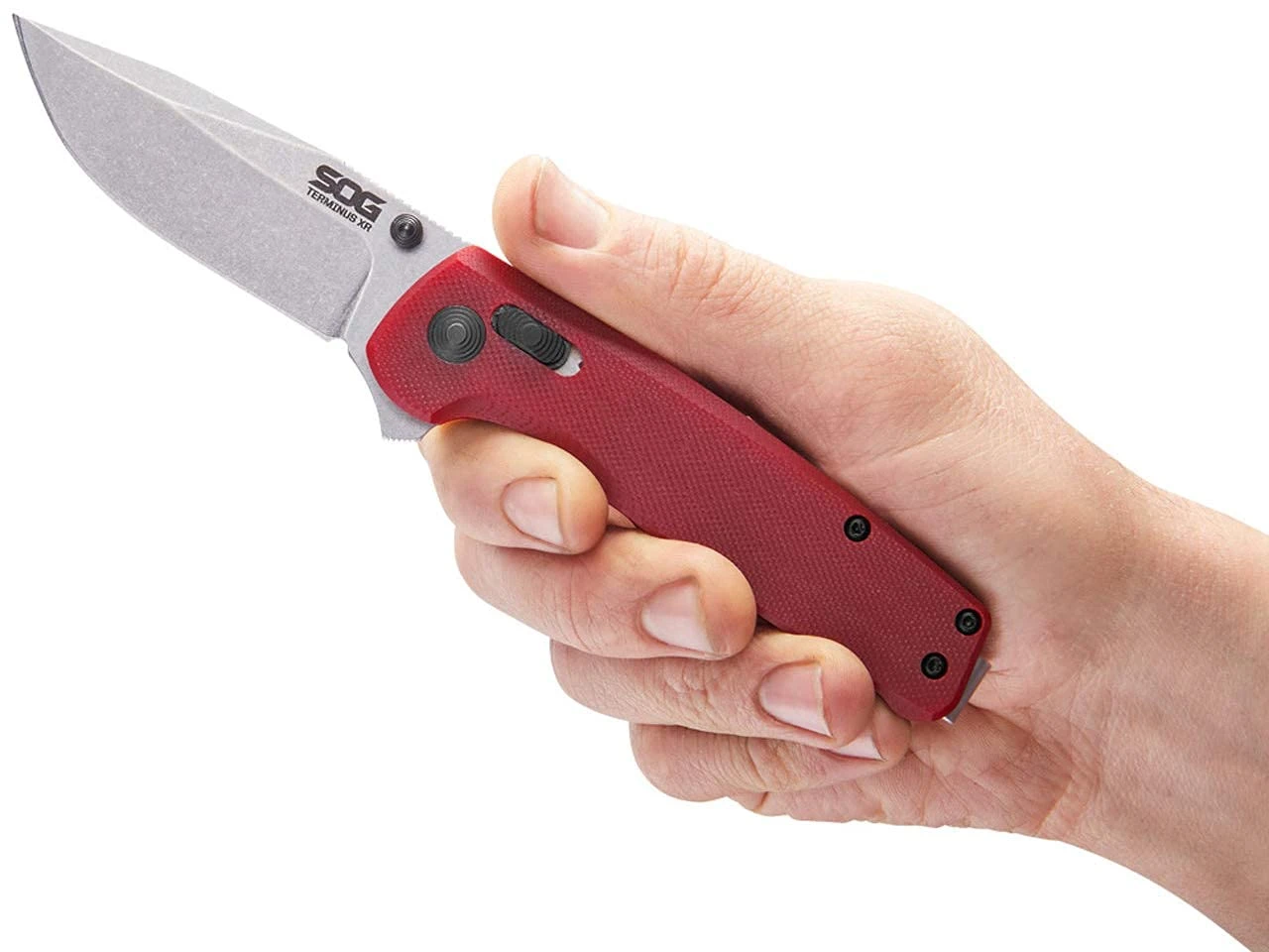 SOG Terminus XR G10 Folding Pocket Knife Crimson (SOG-TM1023-CP) — product image 5