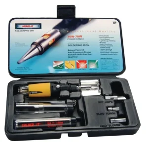 Solder-It SOLDERPRO-50 Butane Soldering Iron Kit 4 Tips and Case (PRO-50K)