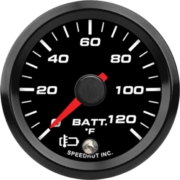 Speedhut 2-1/16" 0-120F EV Battery Temp Gauge w/ Warning (FOR2-T5-EV)