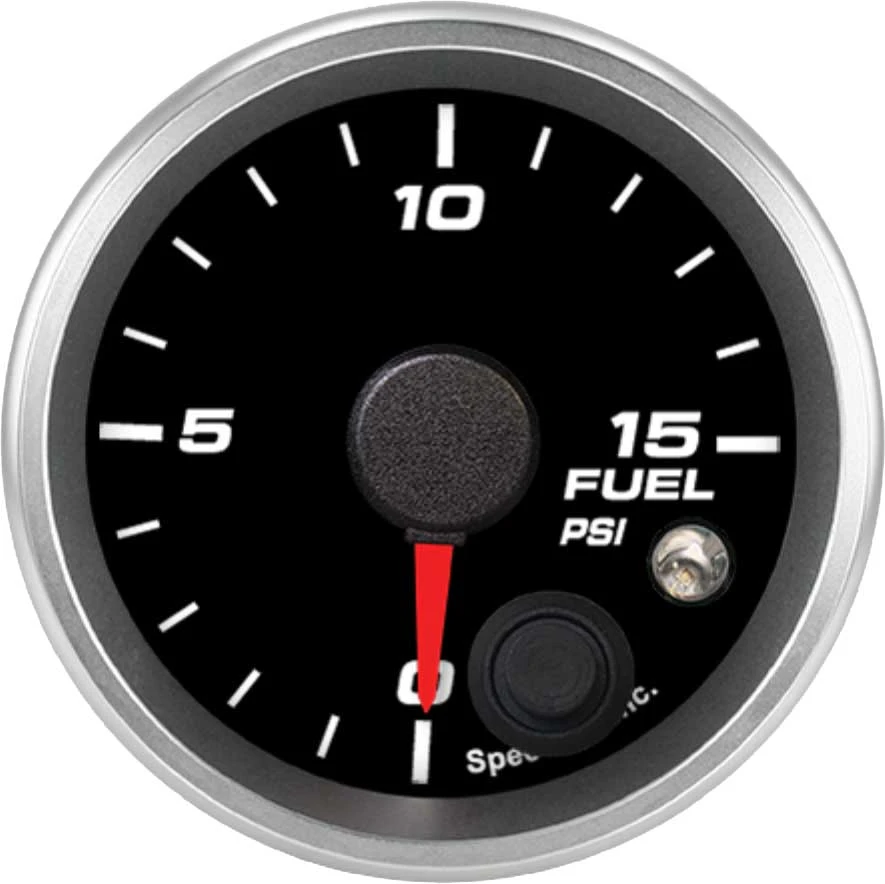 Speedhut R2-FP1-REV black fuel pressure dial marked0 to15PSI