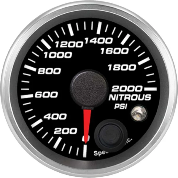 Speedhut 2-1/16" 0-2000 PSI Nitrous Pressure w/ Warning (R2-NP1-REV)