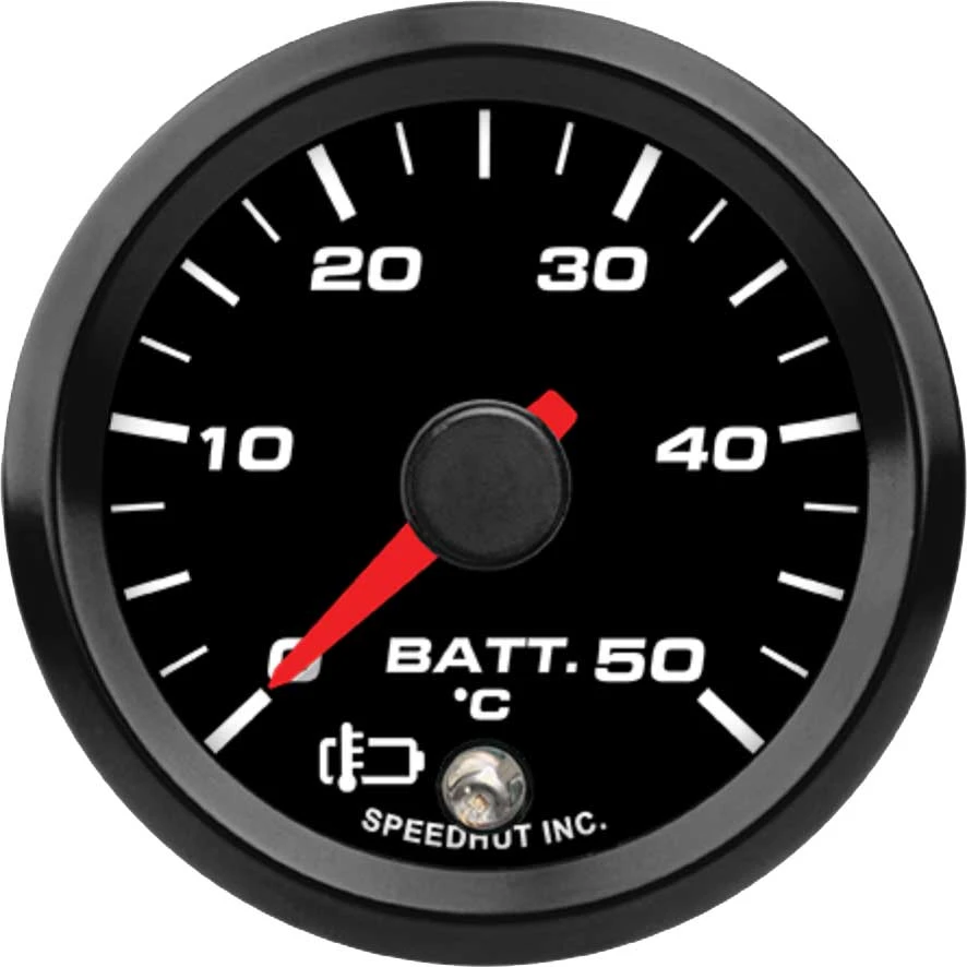 Speedhut 2-1/16" 0-50C EV Battery Temp Gauge w/ Warning (FOR2-T2-EV)