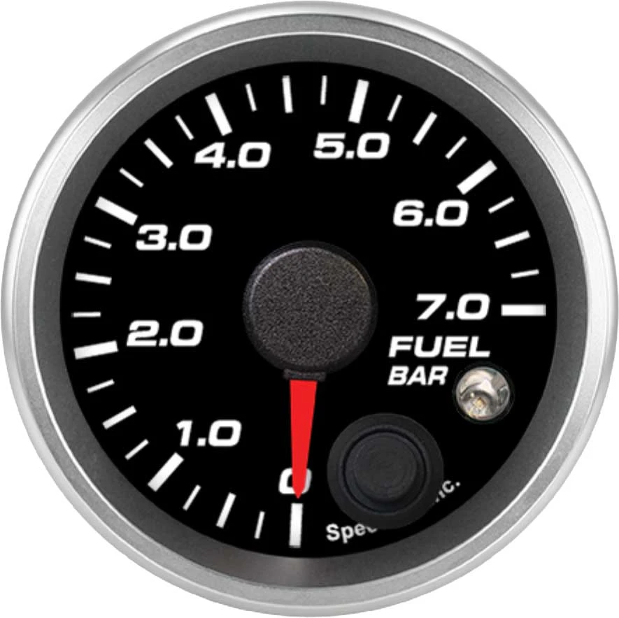 Speedhut R2-FP7-REV black fuel pressure dial marked0 to7bar