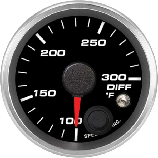 Speedhut 2-1/16" 100-300F Diff Temp Gauge w/ Warning (R2-DT1-REV)