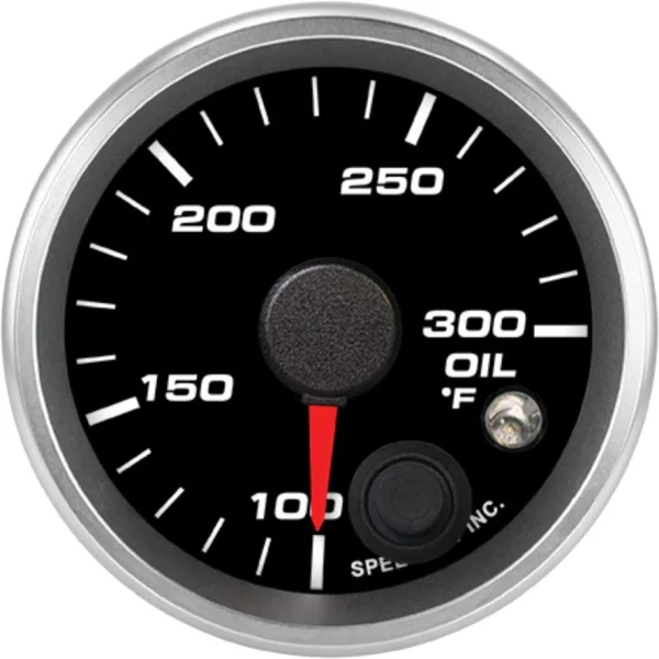 Speedhut 2-1/16" 100-300F Oil Temp Gauge w/ Warning (R2-OT1-REV)