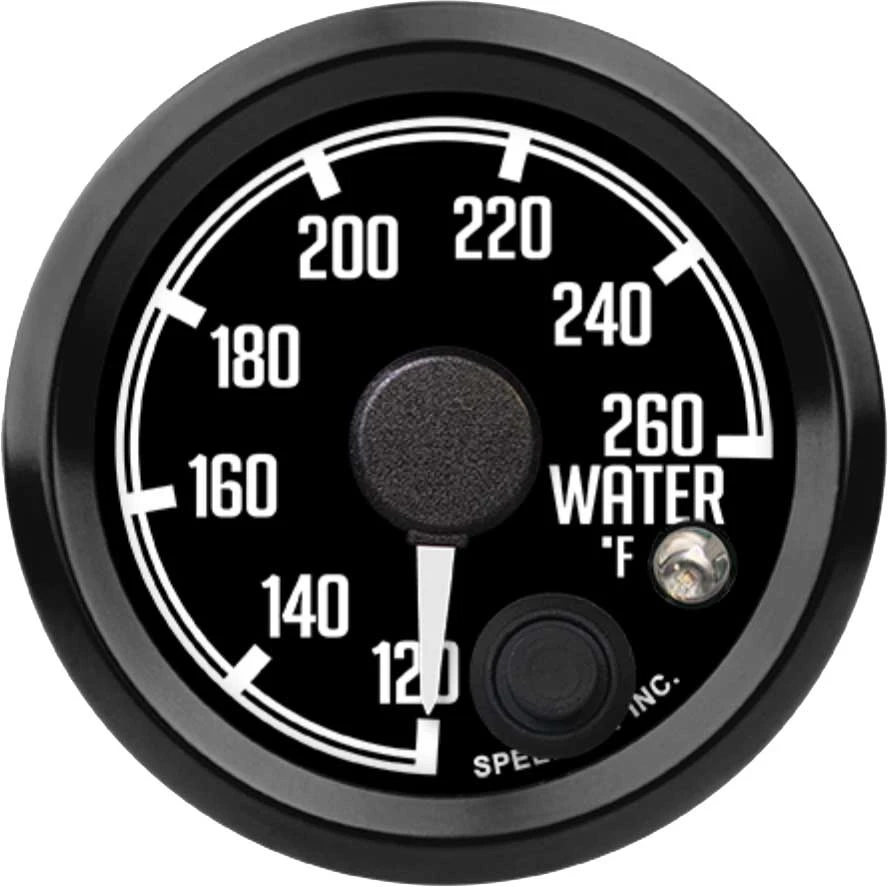 Speedhut 2-1/16" 120-260F Water Temp Gauge w/ Warning (R2-WT1-DATZ)