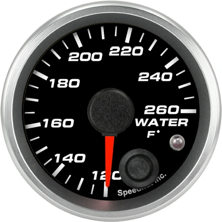 Speedhut 2-1/16" 120-260F Water Temp Gauge w/ Warning (R2-WT1-REV)