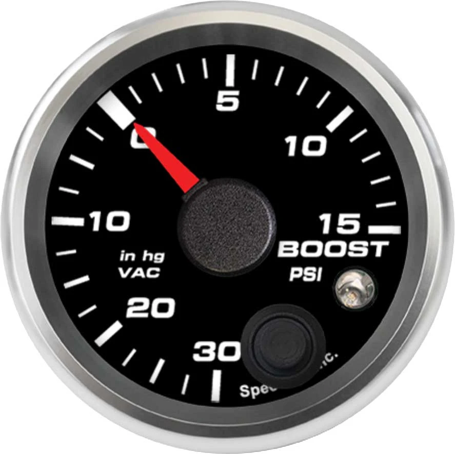 Speedhut 2-1/16" 30inhg-0-15PSI Boost/Vac Gauge w/Warning (R2-BV2-REV)