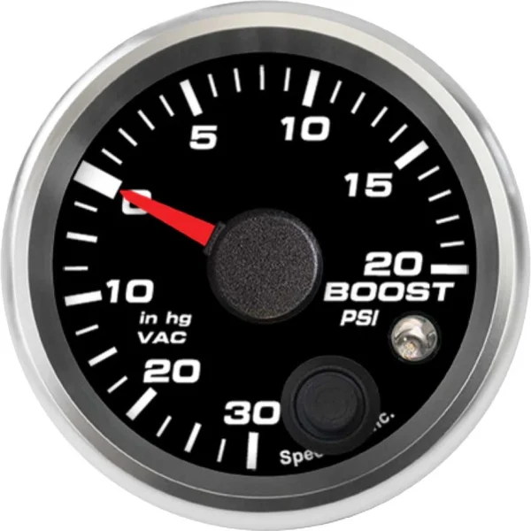 Speedhut 2-1/16" 30inhg-0-20PSI Boost/Vac Gauge w/Warning (R2-BV3-REV)