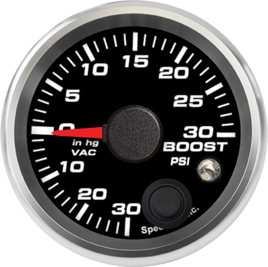 Speedhut 2-1/16" 30inhg-0-30PSI Boost/Vac Gauge w/Warning (R2-BV4-REV)