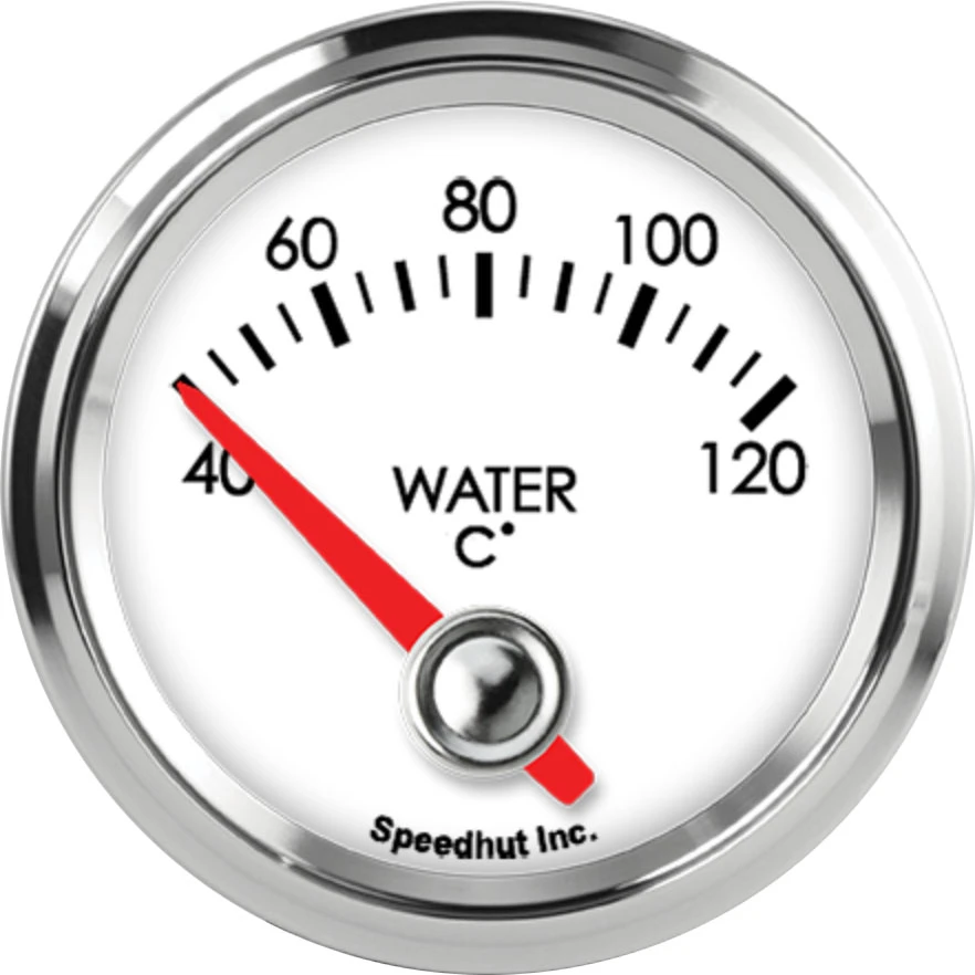 Speedhut 2-1/16" 40-120C Water Temp Gauge - 90° Sweep (L2-WT4-LEG)