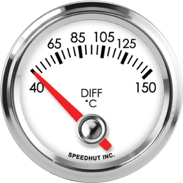 Speedhut 2-1/16" 40-150C Diff Temp Gauge - 90° Sweep (L2-DT4-LEG)