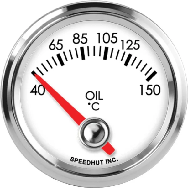 Speedhut 2-1/16" 40-150C Oil Temp Gauge - 90° Sweep (L2-OT4-LEG)