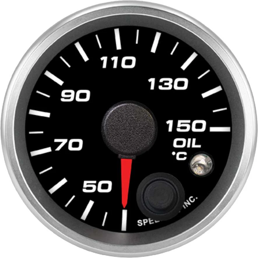 Speedhut 2-1/16" 40-150C Oil Temp Gauge w/ Warning (R2-OT3-REV)