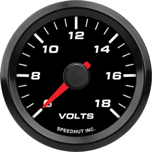 Speedhut 2-1/16" 6-18V AEM EV Car Battery Volt Gauge (FAE2-V1-EV)