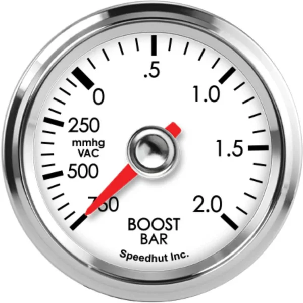 Speedhut 2-1/16" 750mmhg-0-2.0 Bar Boost/Vac Gauge (L2-BV5-LEG)