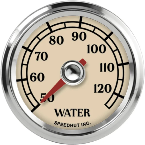Speedhut 2-1/16" Antique Series 50-125C Water Temp Gauge (L2-WT2-ATQ)