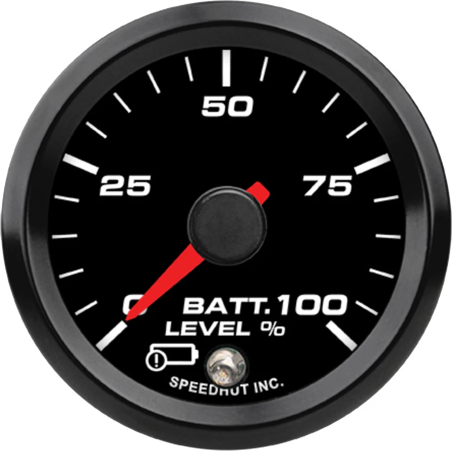 Speedhut 2-1/16" EV Battery Level / SOC Gauge w/ Warning (FAE2-SC1-EV)