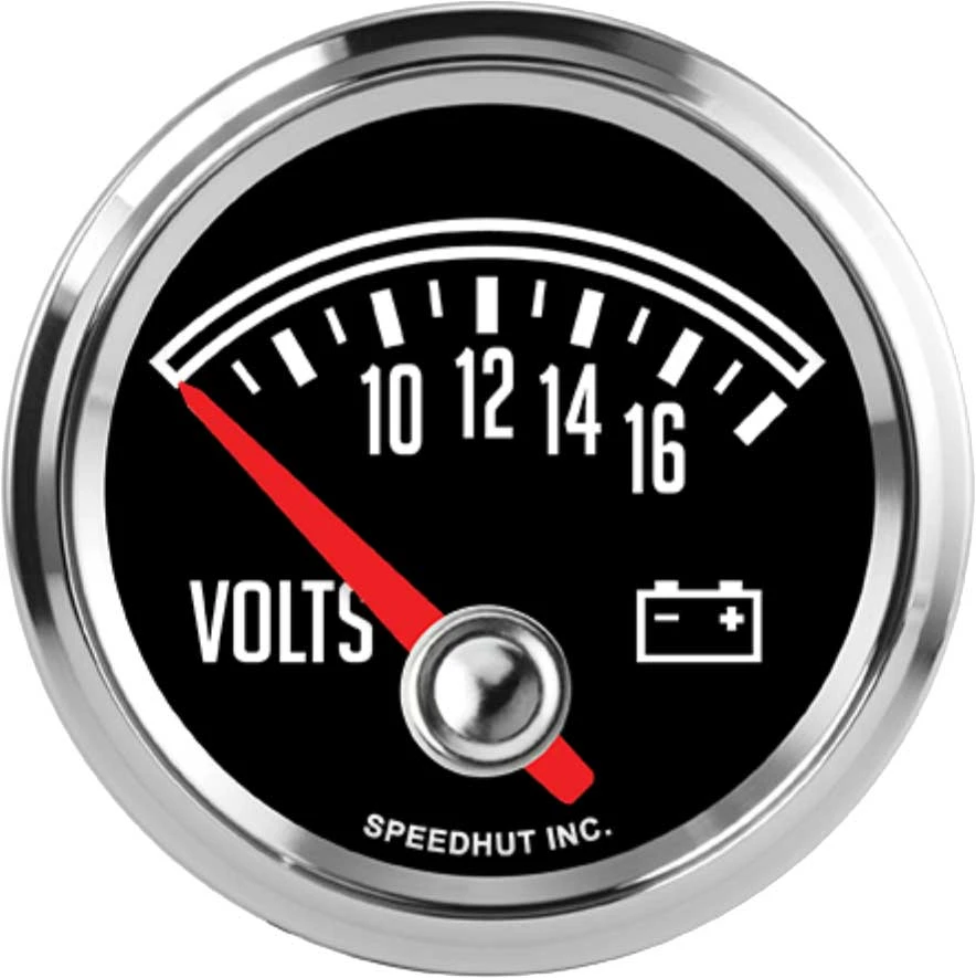 Speedhut 2-1/16" Jeep 6-18V Volt Gauge - 90 Degree Sweep (L2-V2-CJ)