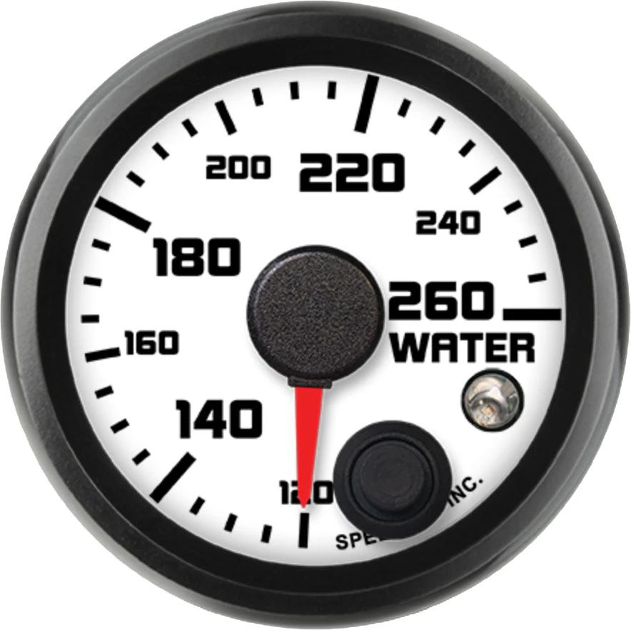 Speedhut 2-1/16" Street XL 120-260F Water Temp w/Warning (R2-WT1-SXL)
