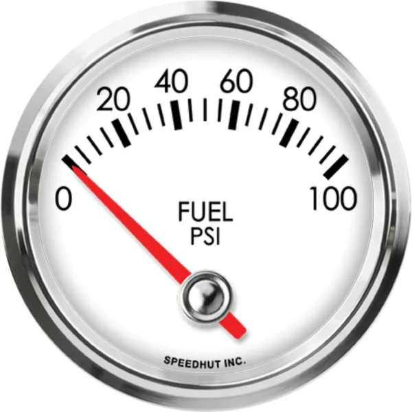 Speedhut 2-5/8" 0-100 PSI Fuel Pressure Gauge 90° Sweep (L25-FP10-LEG)