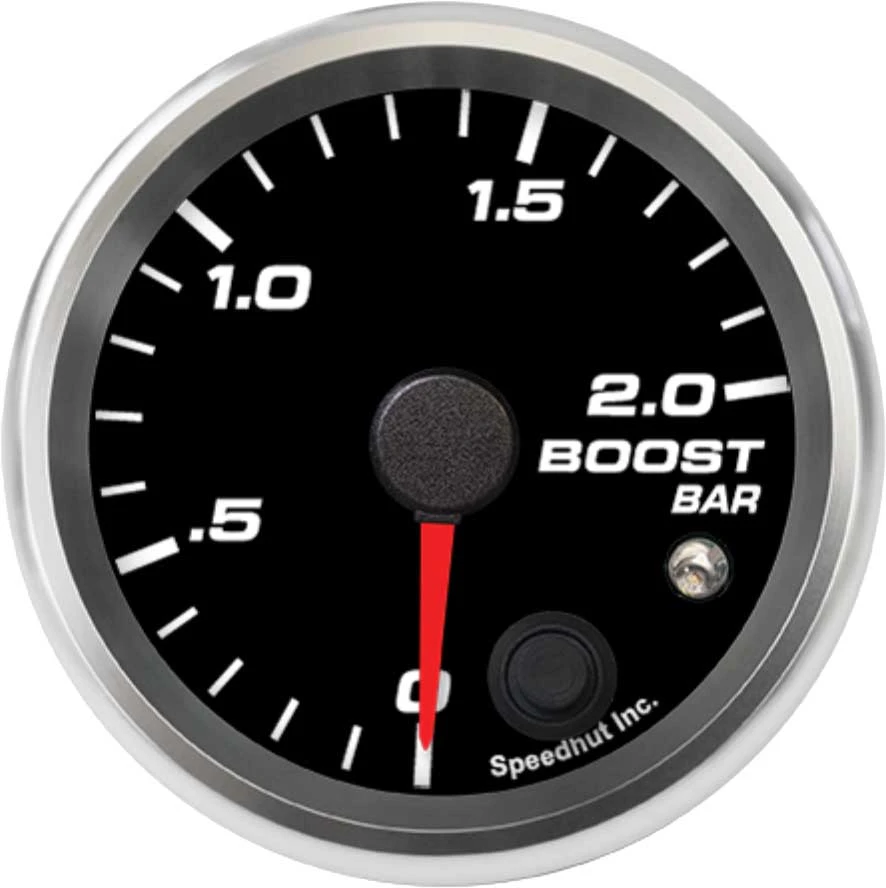 Speedhut 2-5/8" 0-2.0 Bar Boost Gauge w/ Warning (R25-B7-REV)