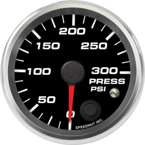 Speedhut 2-5/8" 0-300 PSI Pressure Gauge w/ Warning (R25-P2-REV)